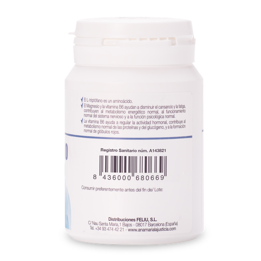 TRIPTOFANO CON MAGNESIO + VITAMINA B6 (60 comp.)
