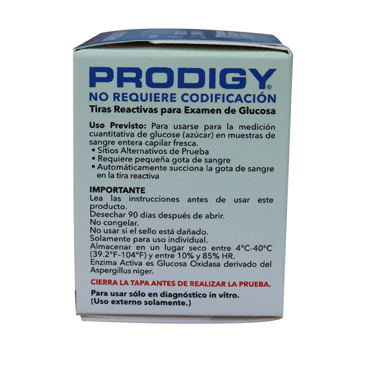 Tiras reactivas para examen de glucosa